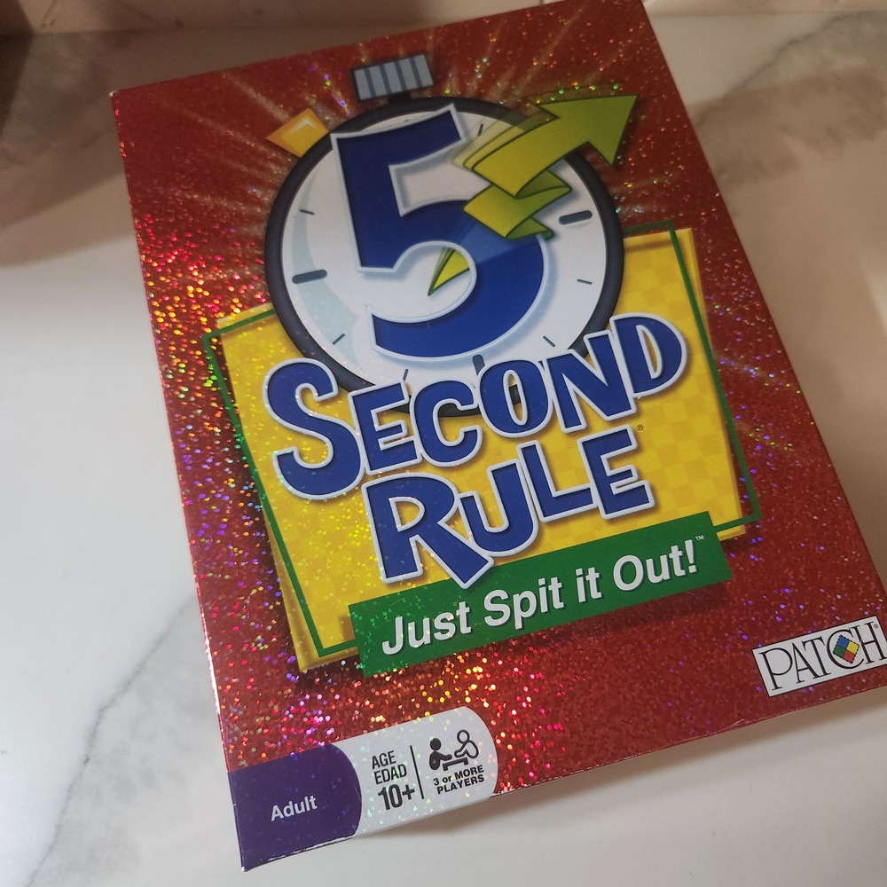 Patch Products 5 Second‎ Rule Board Game Original Red Glitter Box Party Game